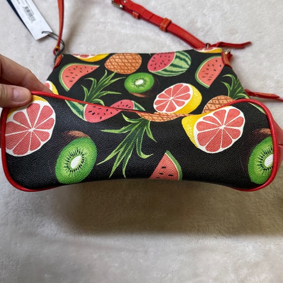 Dooney & Bourke Ambrosia tropical fruit print leather crossbody bag NWT - Picture 6 of 16